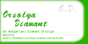 orsolya diamant business card